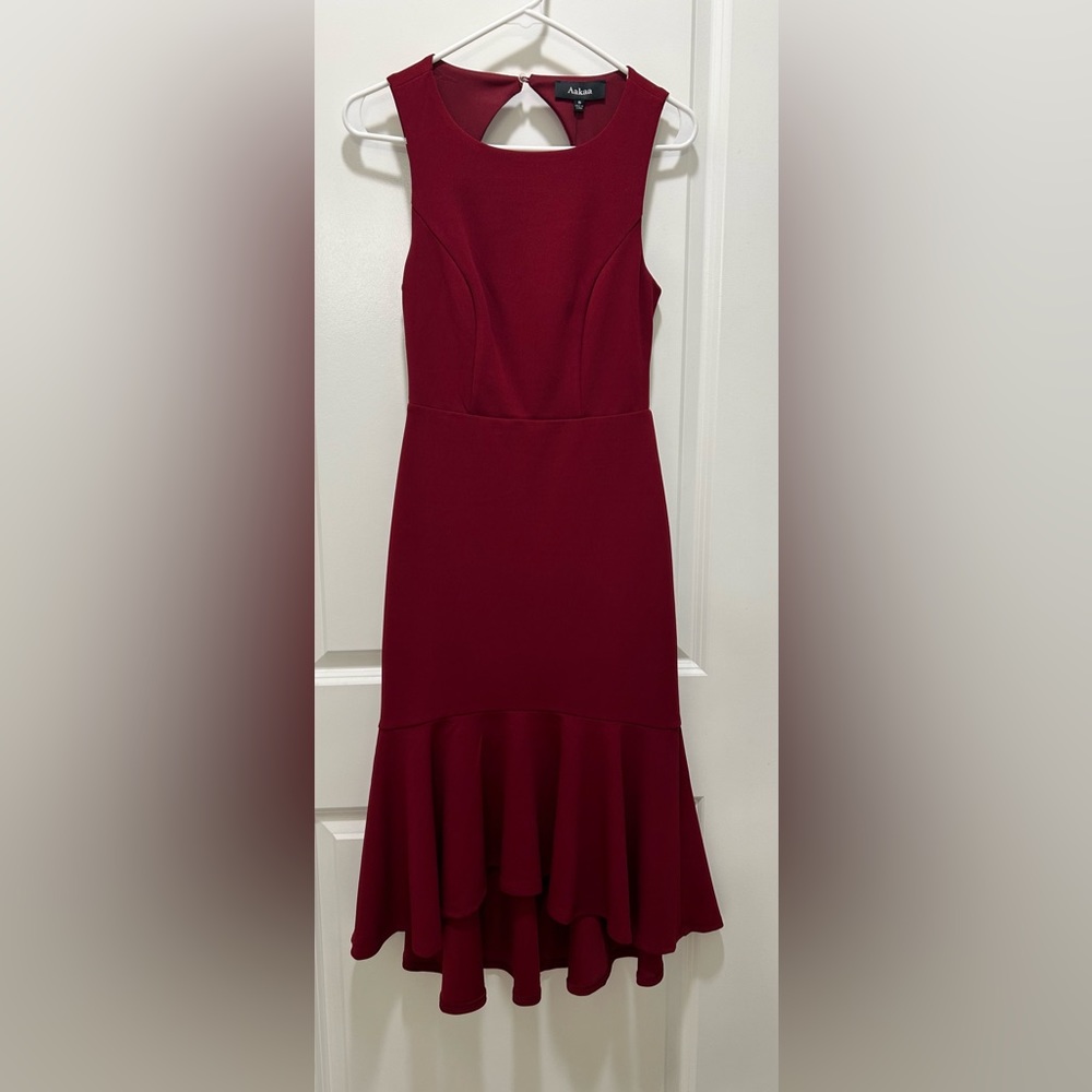 Aakaa Midi Fit body Flared Hem Dress